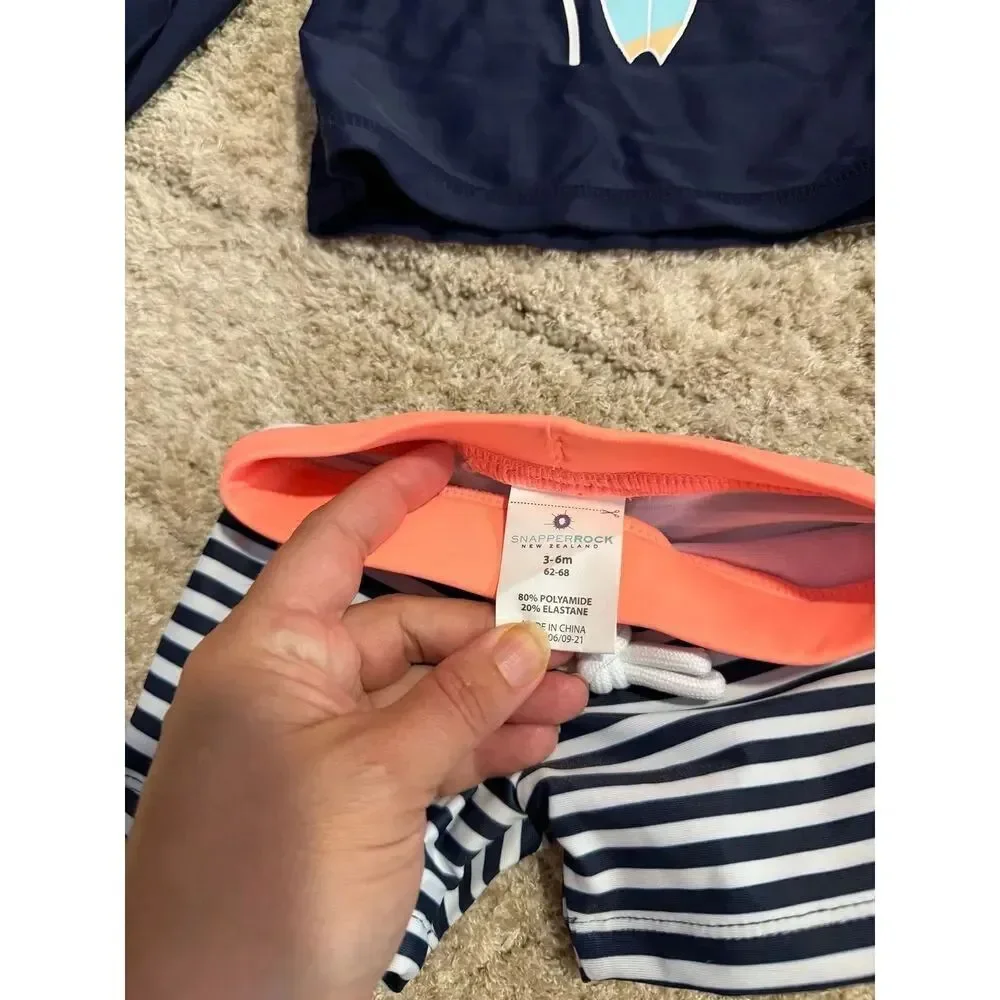 Snapperrock New Zeland Baby Infant Girl Swimsuit 3-6 M UPF 50+